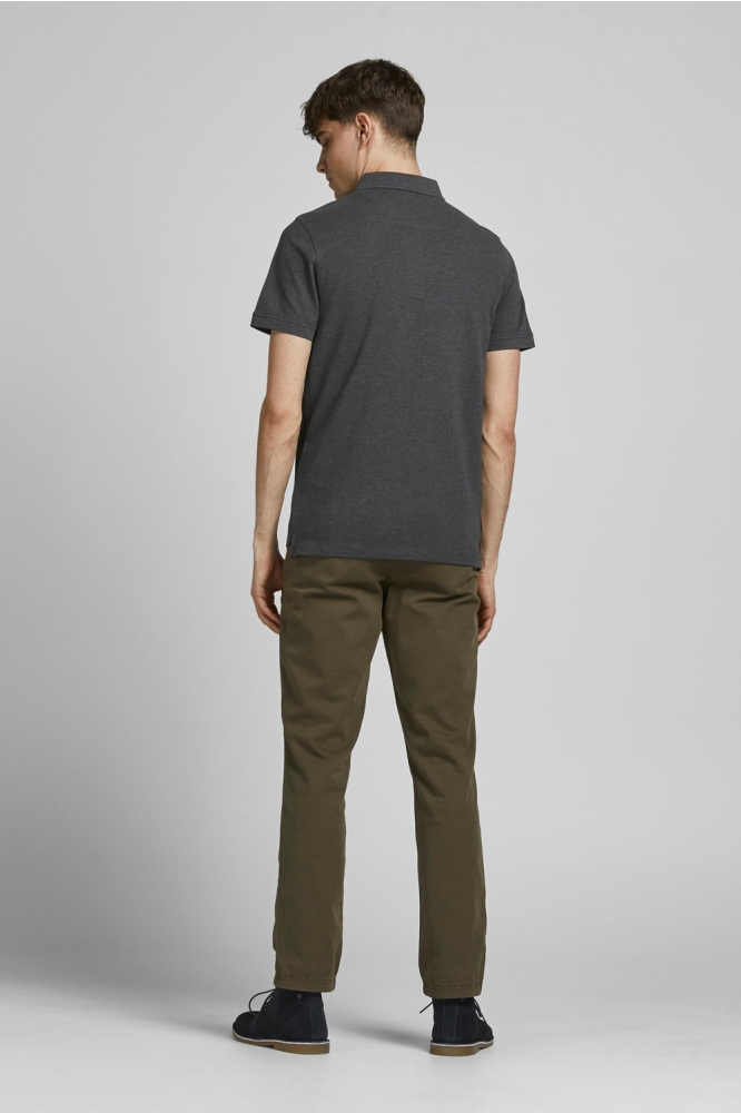 JJEPAULOS POLO SS NOOS 12136668 Dark grey/Tonal/Black